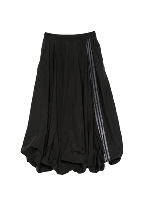 Y-3 GRD 3S BLN three-stripe bubble-hem maxi skirt - Black