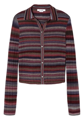 RE/DONE ribbed polo cardigan - Red