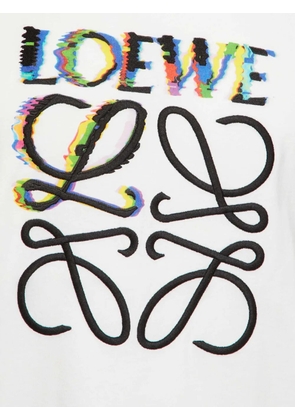 Loewe Pre-Owned Glitch Anagram crewneck T-shirt - White