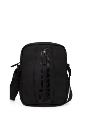 Blauer logo-print zip-fastening messenger bag - Black