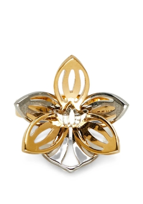 Fendi Pre-Owned petal-inspired motif ring - Gold