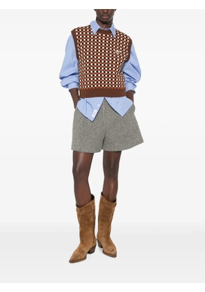 Golden Goose Roby check-pattern vest - Brown