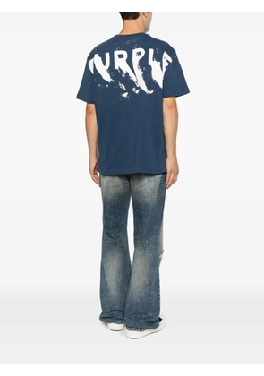 Purple Brand logo-print T-shirt - Blue