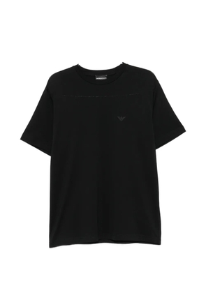 Emporio Armani logo-embroidered T-shirt - Black