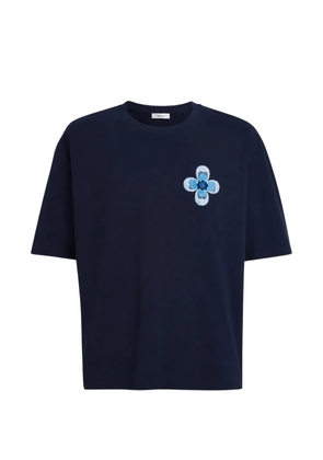 COMMAS embroidered cotton T-shirt - Blue