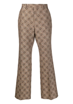 Gucci mid-rise straight-leg trousers - Brown