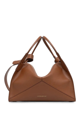Victoria Beckham Plié leather tote bag - Brown