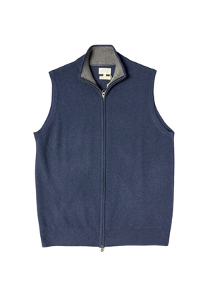 HARTFORD zip-up sweater vest - Blue