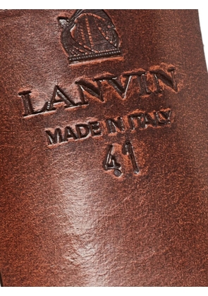 Lanvin Pre-Owned bow-detail patent-finish pumps - Brown