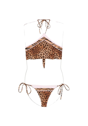 MC2 Saint Barth animal-print halterneck bikini - Neutrals