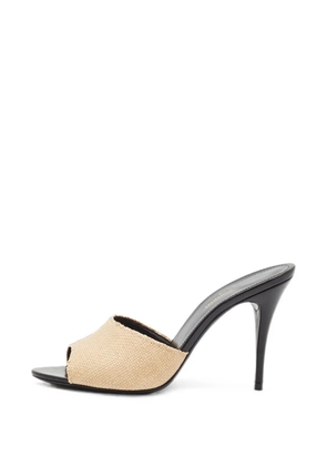Saint Laurent Pre-Owned LA 16 stiletto-heel sandals - Neutrals