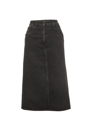 Prada Pre-Owned denim midi skirt - Grey