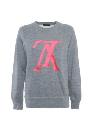 Louis Vuitton Pre-Owned logo-embroidered sweatshirt - Grey