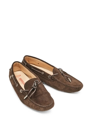 Tod's Vintage suede bow-detail loafers - Brown