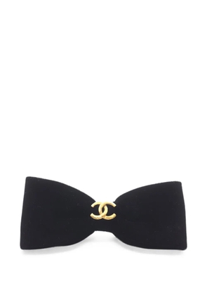 CHANEL Pre-Owned 1986-1988 CC Mark ribbon barrette - Black