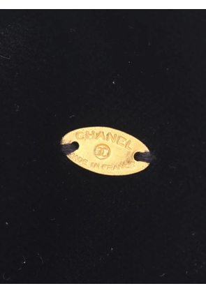 CHANEL Pre-Owned 1986-1988 CC Mark ribbon barrette - Black