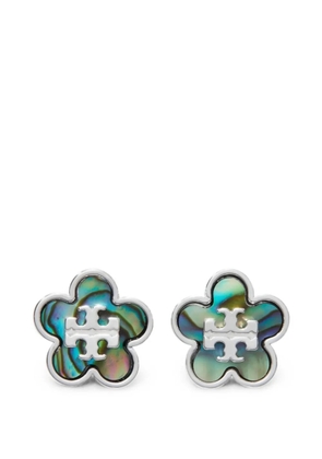 Tory Burch Forget Me Not Mother of Pearl stud earrings. - Silver