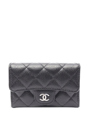 CHANEL Pre-Owned 2019 matelassé Caviar-leather wallet - Black