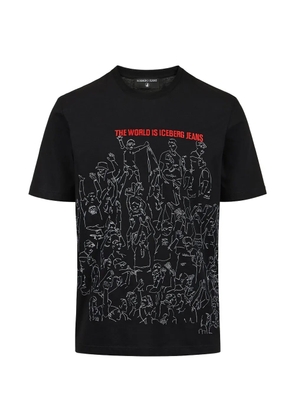 Iceberg graphic-print crew-neck T-shirt - Black