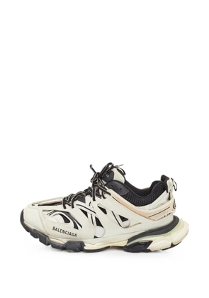 Balenciaga Pre-Owned rack faux-leather and mesh sneakers - Neutrals