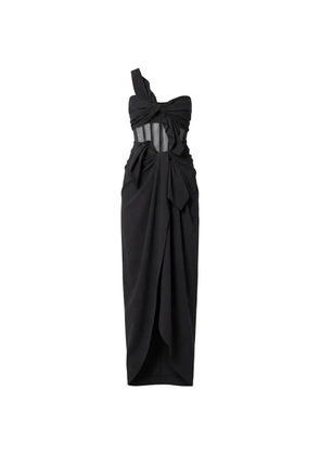 Monse one-shoulder corset-style maxi dress - Black