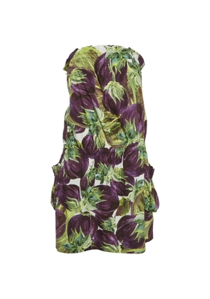 Dolce & Gabbana Pre-Owned floral-print mini dress - Purple