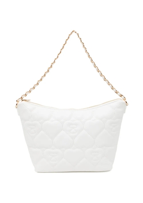 APEE™ by *A BATHING APE® heart-quilted shoulder bag - White