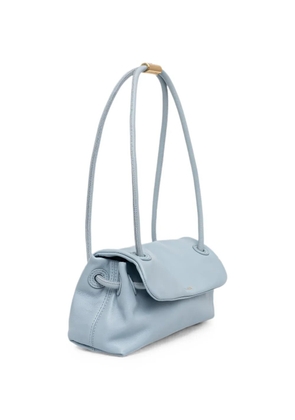 Trussardi mini Orbita logo-print leather tote bag - Blue
