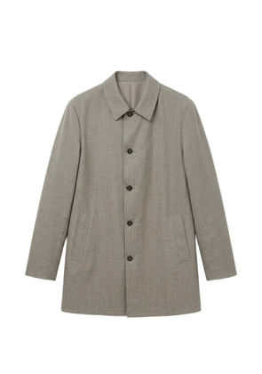 Tombolini single-breasted rear-slit raincoat - Neutrals