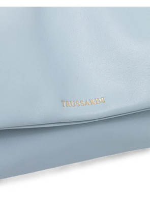 Trussardi mini Orbita logo-print leather tote bag - Blue