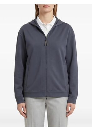 Brunello Cucinelli zip-up hoodie - Grey