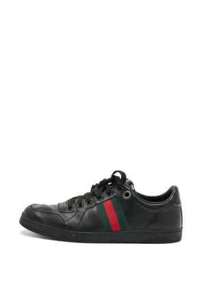 Gucci Pre-Owned Web-detail low-top sneakers - Black