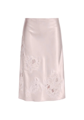 HERSKIND Amanda lace-appliqué midi skirt - Pink