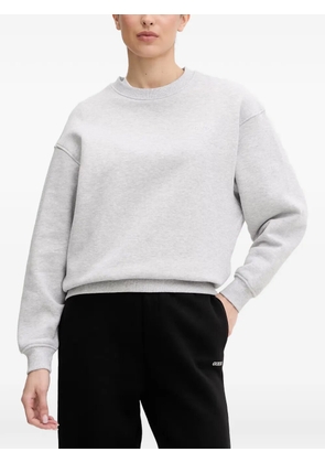 GUESS USA logo-embroidered dropped-shoulder sweatshirt - Grey
