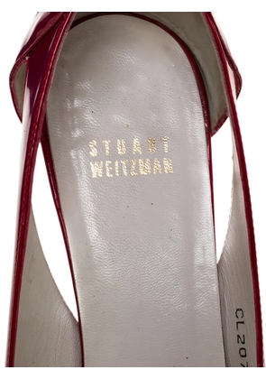 Stuart Weitzman buckle-detail open-toe pumps - Red