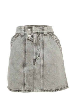 MARANT ÉTOILE denim front seam mini skirt - Grey