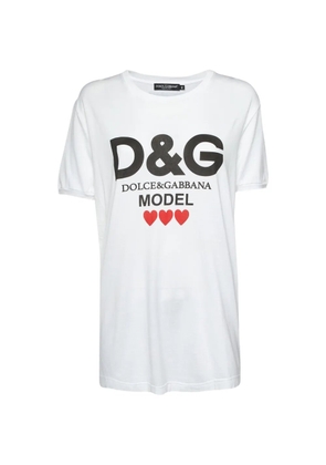 Dolce & Gabbana Pre-Owned logo heart-print T-shirt - White