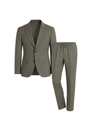 Pal Zileri single-breasted drawstring-waist suit - Green
