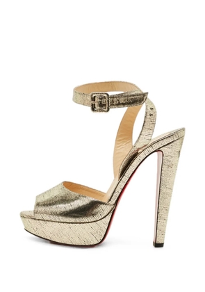 Christian Louboutin Pre-Owned Louloudancing ankle strap sandals - Gold