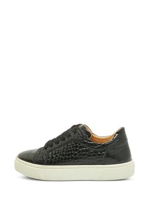Christian Louboutin Pre-Owned Vierissima croc-embossed sneakers - Black
