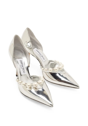 Jimmy Choo Pre-Owned Aurelie pearl-detail pumps - Silver