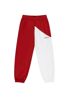Purple Brand England All Around colour-block track pants - Red