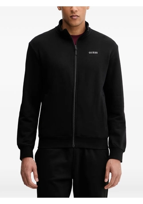 GUESS USA logo-print zip-up sweater - Black