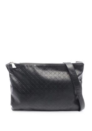 Bottega Veneta Pre-Owned 2000s large Intrecciato messenger bag - Black