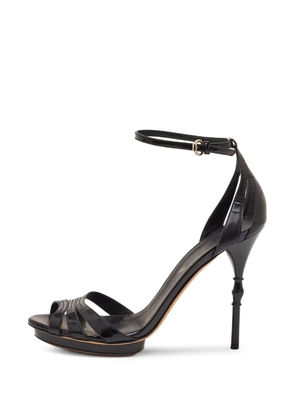 Gucci Pre-Owned bamboo-style ankle-strap sandals - Black