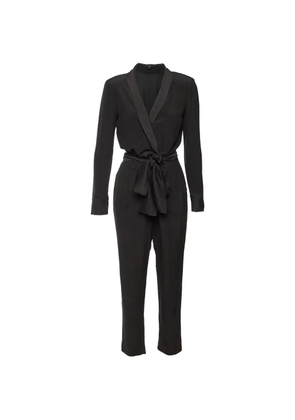 Gucci Pre-Owned wrap-neck long-sleeve jumpsuit - Black