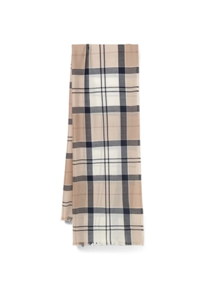 Barbour Verona tartan-print scarf - Neutrals
