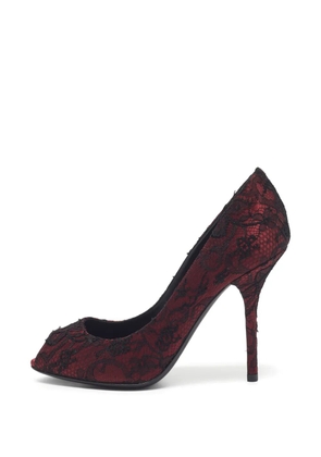 Dolce & Gabbana Pre-Owned lace peep-toe pumps - Red
