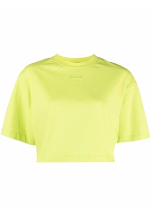 MSGM logo-print cropped T-shirt - Green