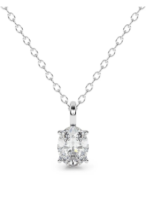 Diamond Essentials laboratory-grown diamond solitaire necklace - Silver
